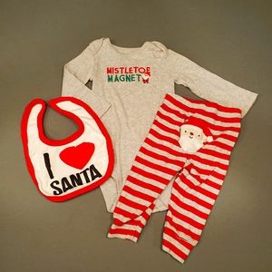Carter's Christmas Holiday Santa Pajamas | 12M
